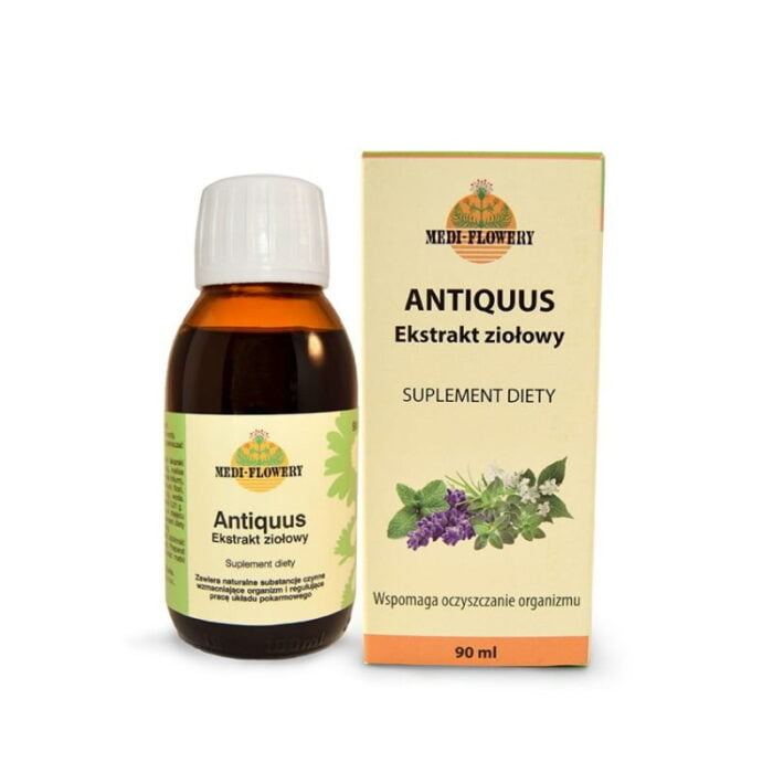 Antiquus - ekstrakt ziołowy, wspomaga oczyszczenie organizmu 90ml