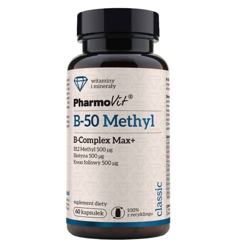 B-50 Methyl B-complex Max+ Kompleks witamin z grupy B - 60 kaps
