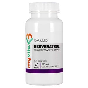 Resveratrol standaryzowany 50 % 250 mg - 60 kaps.