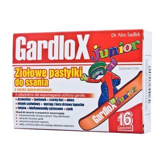 Gardlox Junior – pastylki ziołowe o smaku pomarańczowym