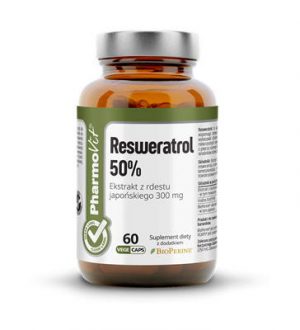Resweratrol 50% Ekstrakt z rdestu japońskiego 300 mg 60 kaps