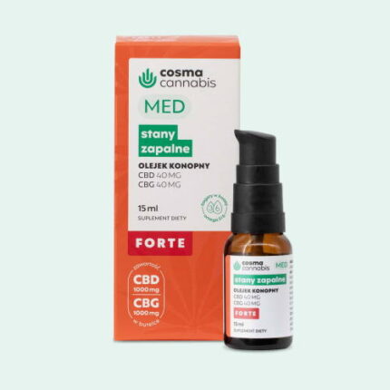 Cosma Cannabis olejek konopny 40 mg CBD + 40 mg CBG stany zapalne forte 15ml