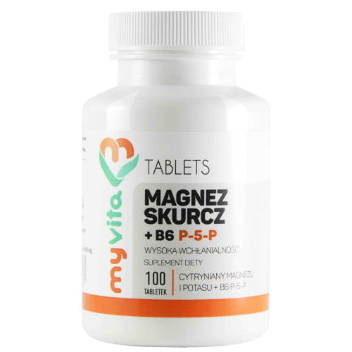 Magnez skurcz + witamina B6 P-5-P, 100 tabletek
